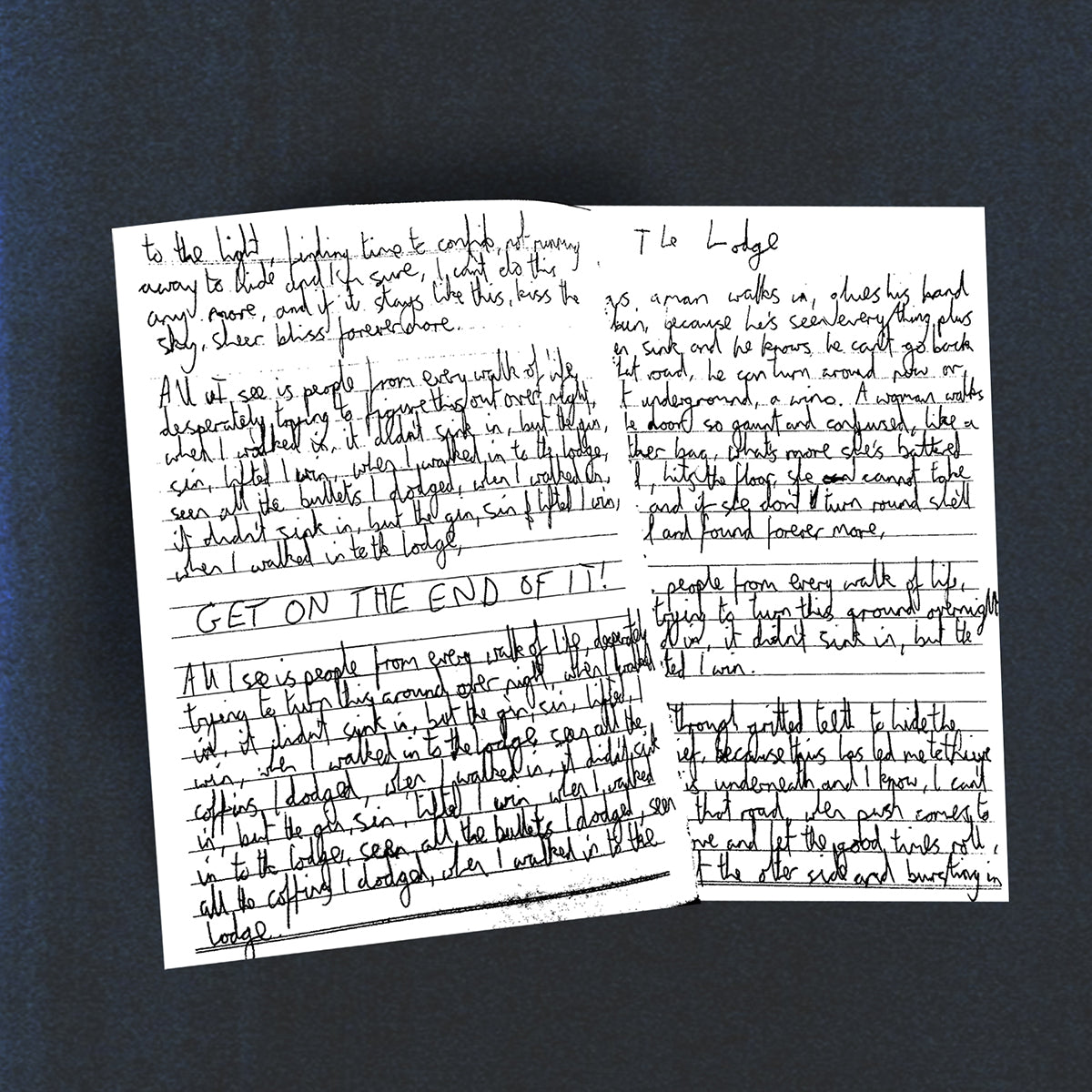 Laurie Wright Signed Handwritten Lyric Sheet